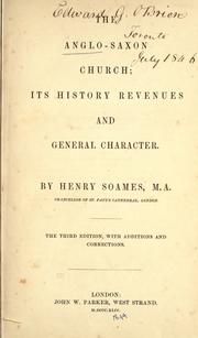 Cover of: The Anglo-Saxon church by Soames, Henry