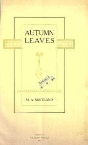 Cover of: Autumn leaves