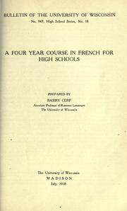 Cover of: A four year course in French for high schools