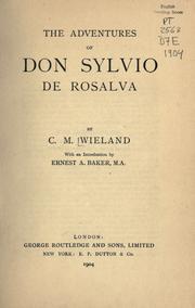 Cover of: The adventures of Don Sylvio de Rosalva by Christoph Martin Wieland