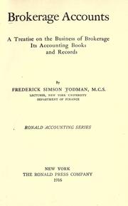 Brokerage accounts by Frederick Simson Todman