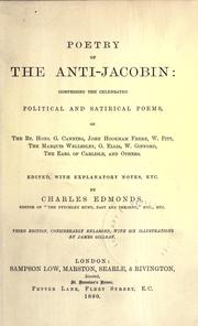 Cover of: Poetry of the Anti-Jacobin by edited, with explanatory notes, etc. by Charles Edmonds.