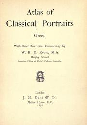 Cover of: Atlas of classical portraits: Greek : with brief descriptive commentary