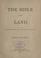 Cover of: The Bible and land