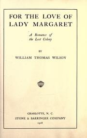 Cover of: For the love of Lady Margaret: a romance of the lost colony