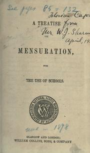 Cover of: A treatise on mensuration, for the use of schools. by 
