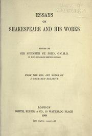 Cover of: Essays on Shakespeare and his works