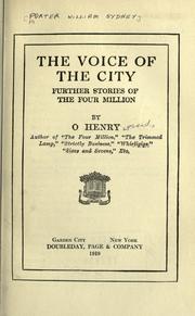 Cover of: voice of the city, further stories of the four million