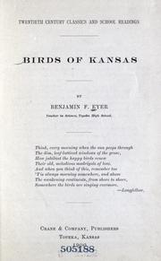 Cover of: Birds of Kansas by Benjamin F. Eyer, Benjamin F. Eyer