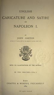 Cover of: English caricature and satire on Napoleon 1.