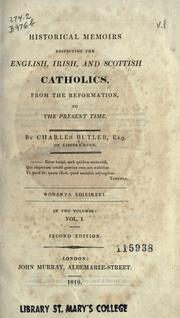 Cover of: Historical memoirs respecting the English, Irish, and Scottish Catholics by Charles Butler