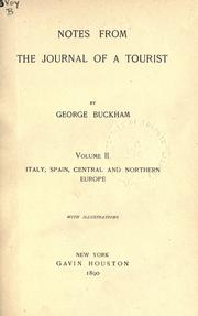 Notes from the Journal of a tourist by George Buckham