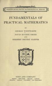 Cover of: Fundamentals of practical mathematics