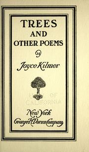 Cover of: Trees and other poems