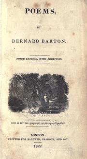 Cover of: Poems by Bernard Barton