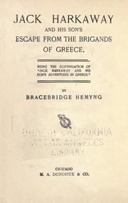 Cover of: Jack Harkaway and his son's escape from the brigands of Greece. by Bracebridge Hemyng