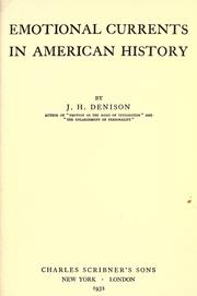 Cover of: Emotional currents in American history