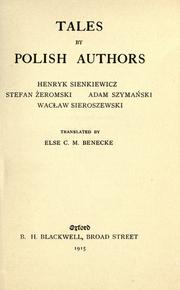 Cover of: Tales by Polish authors by Else C. M. Benecke, Else C. M. Benecke