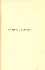 Cover of: Spiritual letters of Monsignor R. Hugh Benson by Robert Hugh Benson, Robert Hugh Benson
