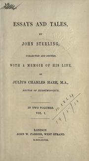 Essays and tales, Vol. I by John Sterling
