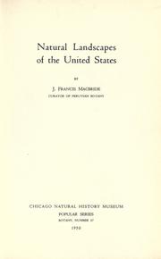 Cover of: Natural landscapes of the United States