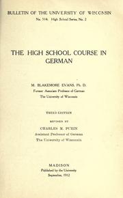 Cover of: The high school course in German