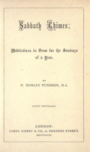 Cover of: Sabbath chimes by William Morley Punshon