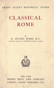 Cover of: Classical Rome by Henry Stuart Jones