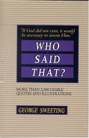 Cover of: Who Said That?: More than 2,500 Usable Quotes and Illustrations