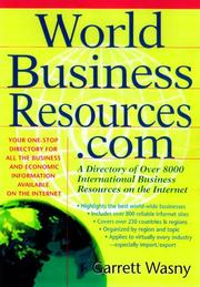 Cover of: World business resources.com: a directory of 8,000+ business resources on the Internet