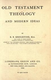 Cover of: Old Testament theology and modern ideas