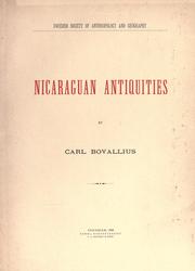 Cover of: Nicaraguan antiquities by Carl Bovallius