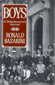 Cover of: Boys: a schoolmaster's journal