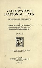 Cover of: The Yellowstone national park by Chittenden, Hiram Martin