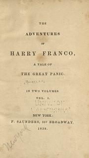 Cover of: The adventures of Harry Franco: a tale of the great panic