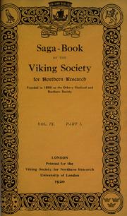 Cover of: Saga book of the Viking Club. by Viking Society for Northern Research.