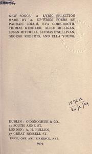 Cover of: New songs. by George William Russell