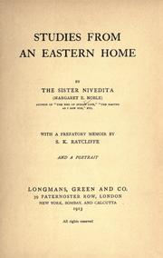 Cover of: Studies from an eastern home by Margaret Elizabeth Noble