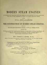 Cover of: Modern steam engines by Joshua Rose