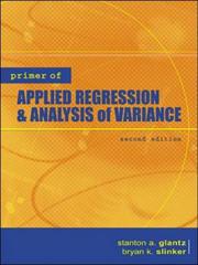 Cover of: Primer  of Applied Regression & Analysis of Variance