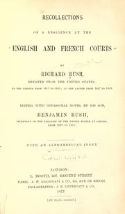 Cover of: Recollections of a residence at the English and French courts