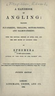 Cover of: A handbook of angling by Edward Fitzgibbon