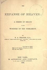 Cover of: The expanse of Heaven by Richard A. Proctor