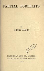 Cover of: Partial portraits by Henry James