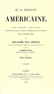 Cover of: De la puissance américaine. by Guillaume Tell Poussin