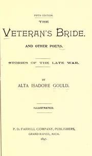 Cover of: The veteran's bride and other poems: stories of the late war