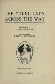 Cover of: The young lady across the way by Robert O. Ryder