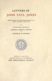 Cover of: Letters of John Paul Jones. by Jones, John Paul.