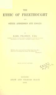 Cover of: The ethic of freethought by Karl Pearson