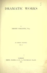 Cover of: Works by Henry Fielding